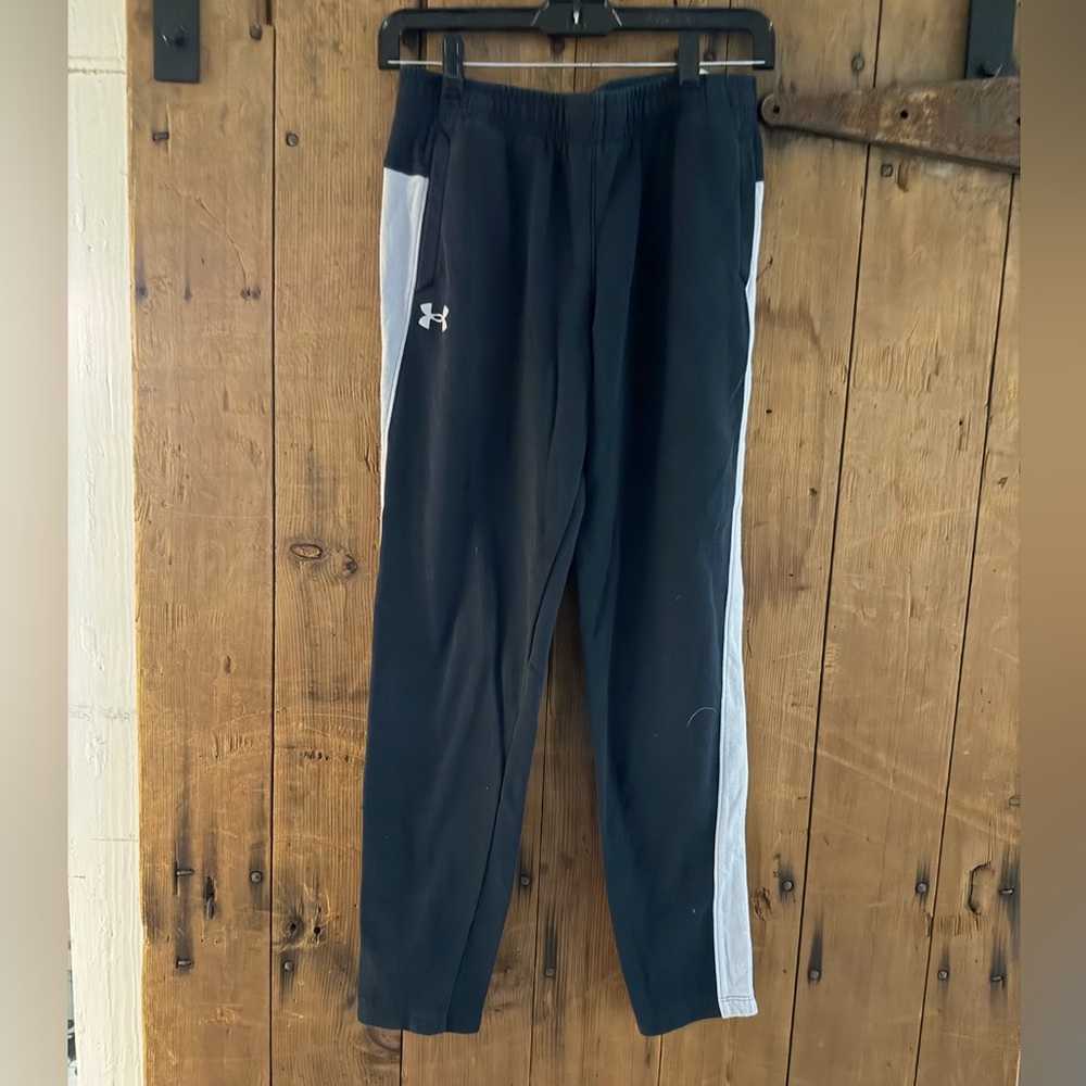 Under Armour Black Pants with Gray Stripes